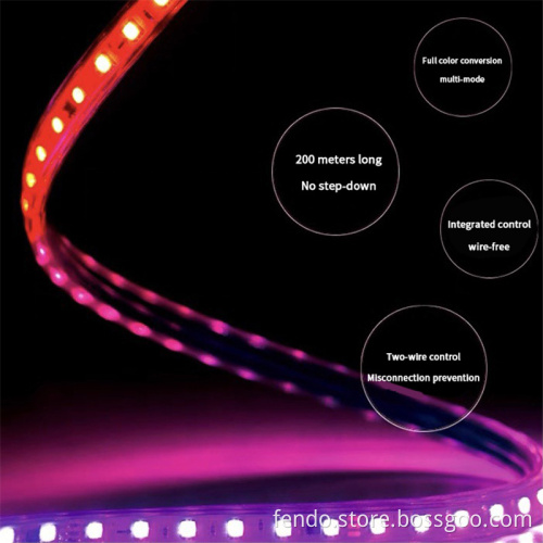 220V IP67 Outdoor 60LED 5050 RGB High Voltage Flexible LED Strip